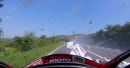 Jamie Cowton crashes in the Isle of Man TT