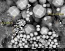 Occurrence of the polyhedral magnetite particles