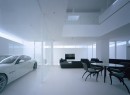 Japanese residence built around a Maserati GranTurismo, because it's a work of art