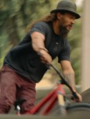 Jason Momoa on Specialized Bike