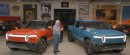 Jay Leno and the Two Rivian Models