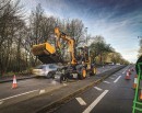 The PotholePro from JCB does all the work prior to pouring tar to fix a pothole