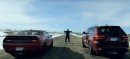 Jeep Grand Cherokee Trackhawk vs. 2018 BMW M5 Drag Race
