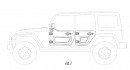 A patent filing shows a cut-out door concept for the Jeep Wrangler