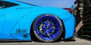 Blue Liberty Walk Ferrari 458 on Forgiato Wheels
