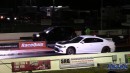 Jeep Trackhawk 422 stroker nitrous drag race with Model 3 and Charger 392 on DRACS