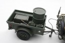 Jeep Willys Scale Model with Trailer and Artillery Accessories