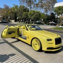 Jeffree Star shows off his bright yellow Rolls-Royce Dawn