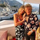 Sir Rod Stewart and Wife Penny Lancaster on Yacht