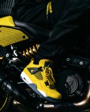 Jordan AJ4 Retro “Tour Yellow”-Inspired Helmet for Danny Schneider and his Indian FTR