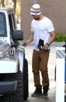 Josh Duhamel Drives a Silver Jeep Wrangler
