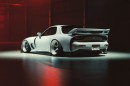 Widebody kit Mazda RX-7 FD3S rendering to reality by the_kyza