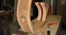 A Vespa made of wood