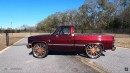 Kandy Red 1985 Chevy C10 Silverado on Rose Gold Forgiato 30s by WhipAddict