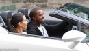Kanye West and Kim Kardashian in Gallardo Spyder