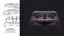 DeLorean Alpha5's design sketches
