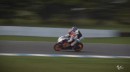 Mick Doohan rides with Kate Peck