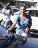 Kelly Brook Flaunts Her Beautiful Legs, Gets a Parking Ticket, Keeps Smiling