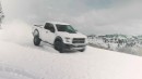 2017 Ford F-150 Raptor off-roading in the snow with Ken Block