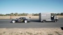 Ken Block's 1400 HP Hoonicorn Mustang Plays Drag Racing Games With 400 HP Box Van