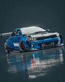 Kia K5 RWD Supercharged V8 rendering by adry53customs