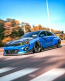 Kia K5 RWD Supercharged V8 rendering by adry53customs
