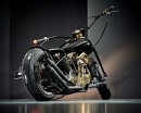 1949 Harley-Davidson wrapped in gold