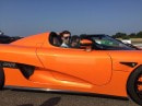 6-foot-10 (2.10m) man inside a Koenigsegg