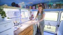 "Lady Lavender" Is a Cheap yet Charming Tiny Home/Art Studio on Wheels With a Bathtub