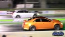Cadillac CTS-V 427 Dart SHP LSA supercharger drags CTS-V family and Camaro ZL1 on DRACS