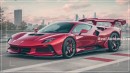 2025 Ferrari F250 LaFerrari successor rendering by Real Automotive