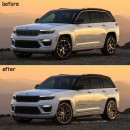 Lowered 2022 Jeep Grand Cherokee and Grand Cherokee L renderings by kelsonik on Instagram