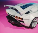 Lamborghini Countach LPI 800-4 slammed widebody rendering by the_kyza