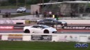 Lambo Huracan vs Tesla vs Dodge drags on DRACS