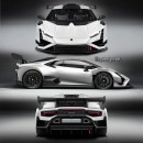 Lambo Huracan EVO Widebody Track Livery rendering by spdesignsest