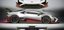 Lambo Huracan EVO Widebody Track Livery rendering by spdesignsest