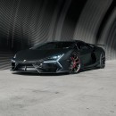 Lamborghini Revuelto SVJ Batman rendering by sdesyn
