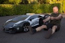 Lamborghini Aventador Police Car: Half-Scale Cardboard Model