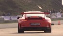 Lamborghini Aventador S Drag Races Porsche 911 GT3 RS