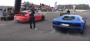 Lamborghini Aventador S vs. Porsche 911 GT3 RS Drag Race