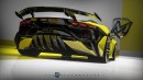 Lamborghini Aventador SVJ widebody restyle rendering by carmstyledesign1