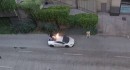 Lamborghini catches fire in Seattle
