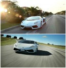Lamborghini Huracan vs Lamborghini Aventador comparison: dynamic shots