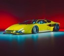 Lamborghini Countach "Cyber Plug" rendering