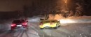 Lamborghini Countach Gets Stuck in the Snow
