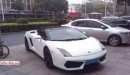 Lamborghini Gallardo Flips Over in China