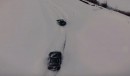 Lamborghini Gallardo vs. Audi R8 Snow Plow Track Day