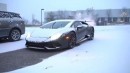 Lamborghini Huracan Performante Does Donuts In The Snow