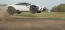 Lamborghini Huracan Sterrato performs stunt jump