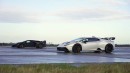 Lamborghini Huracan STO v Aventador SVJ: DRAG RACE